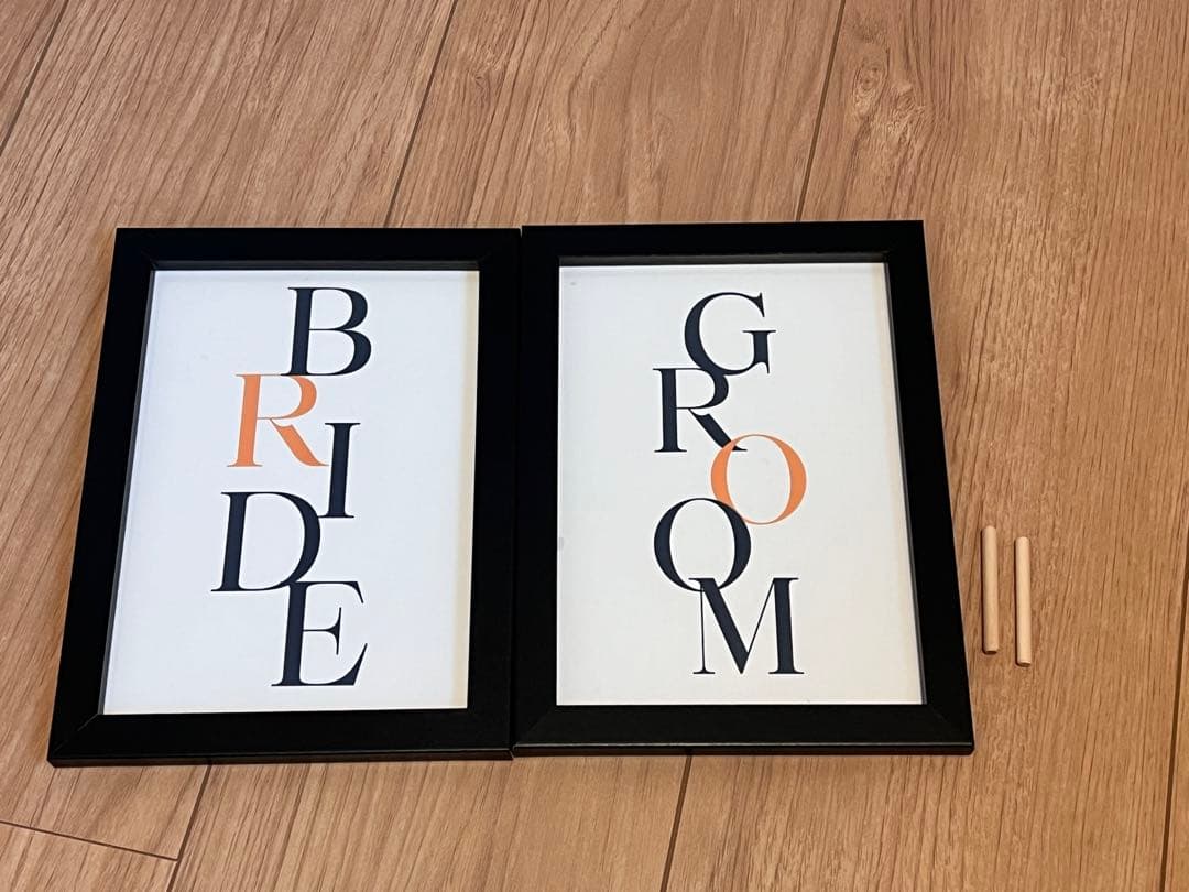 結婚式　受付ボード　GROOM BRIDEの写真2枚目