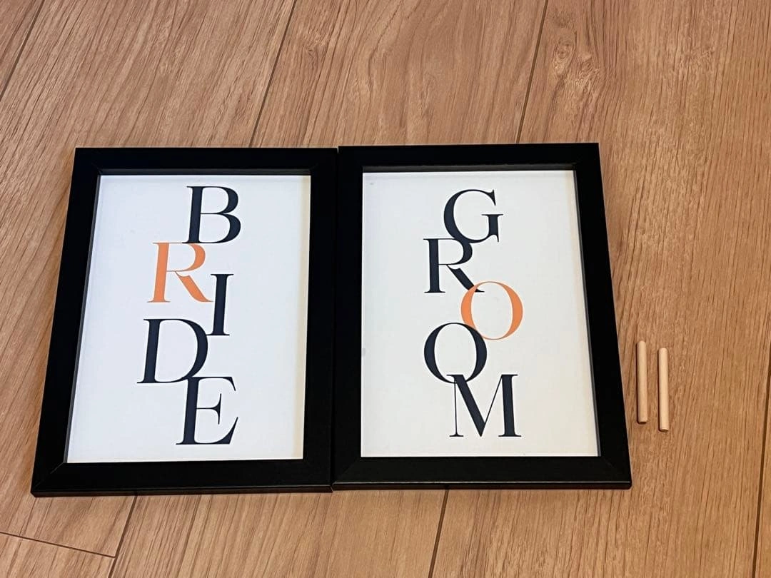 結婚式 受付ボード GROOM BRIDEの写真2枚目