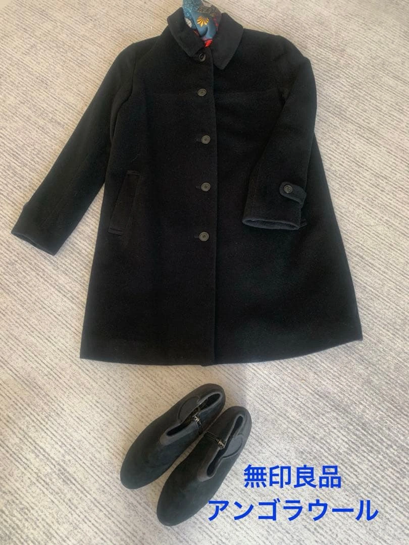 美品 無印良品 アンゴラウール コート M