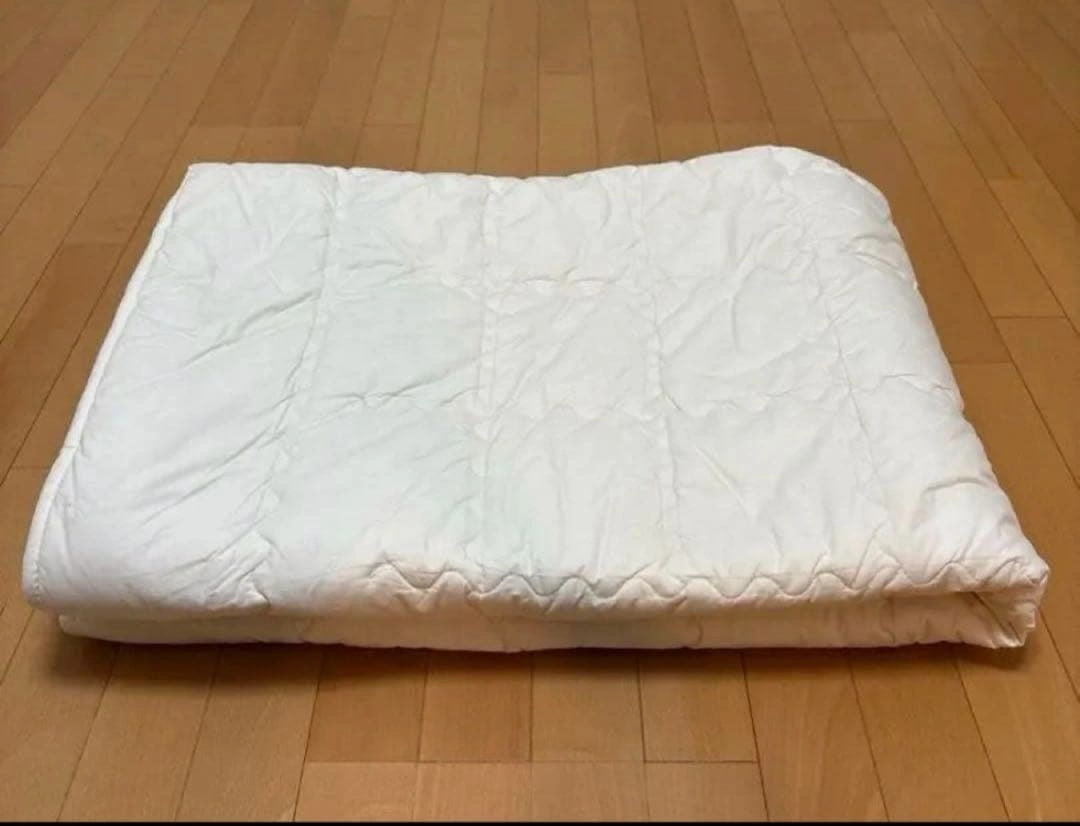 洗えるベッドパッド 中綿まで綿100% ダブル 中厚手
