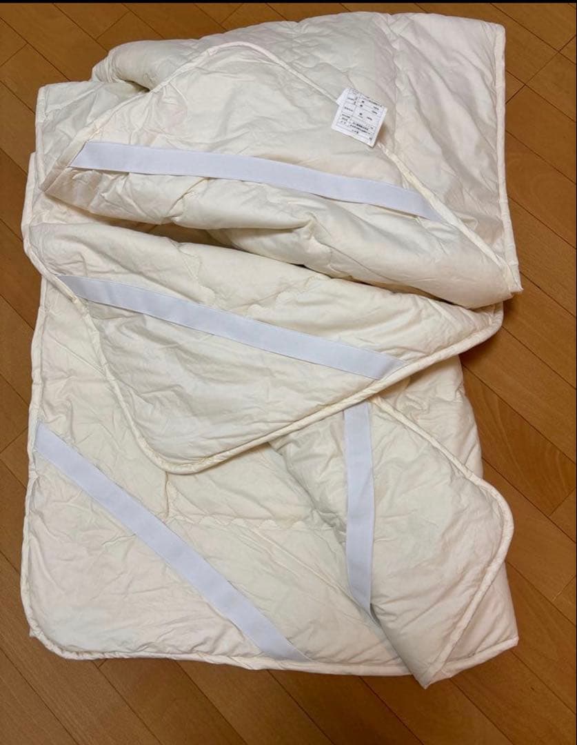 洗えるベッドパッド 中綿まで綿100％ ダブル 中厚手の写真3枚目