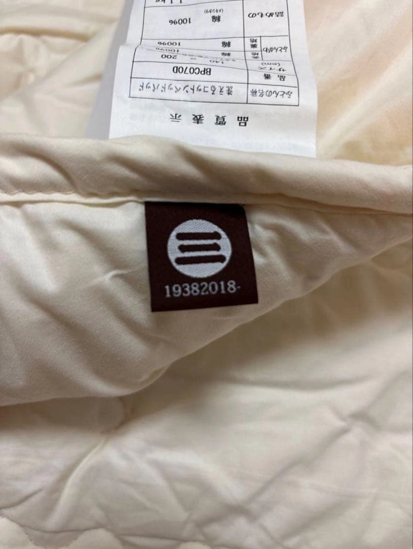 洗えるベッドパッド 中綿まで綿100% ダブル 中厚手の写真4枚目