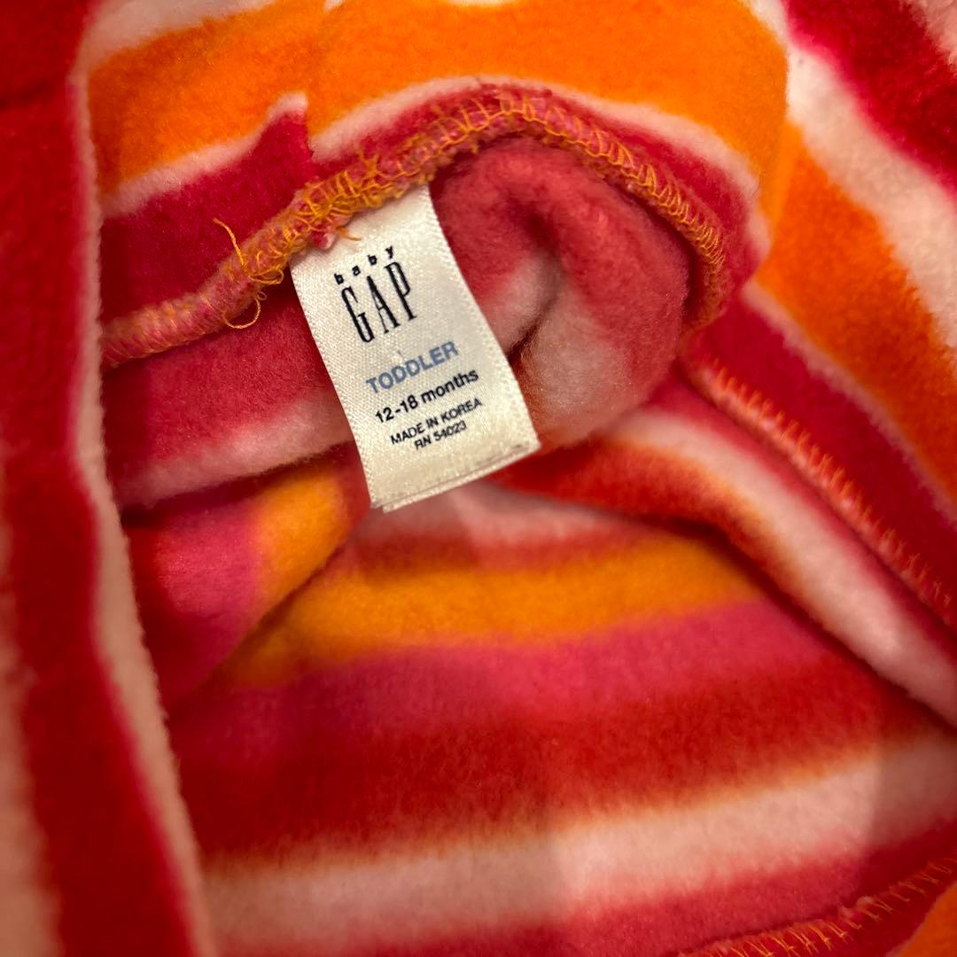 baby GAP フリース帽子 12-18ヶ月　マルチストライプの写真2枚目