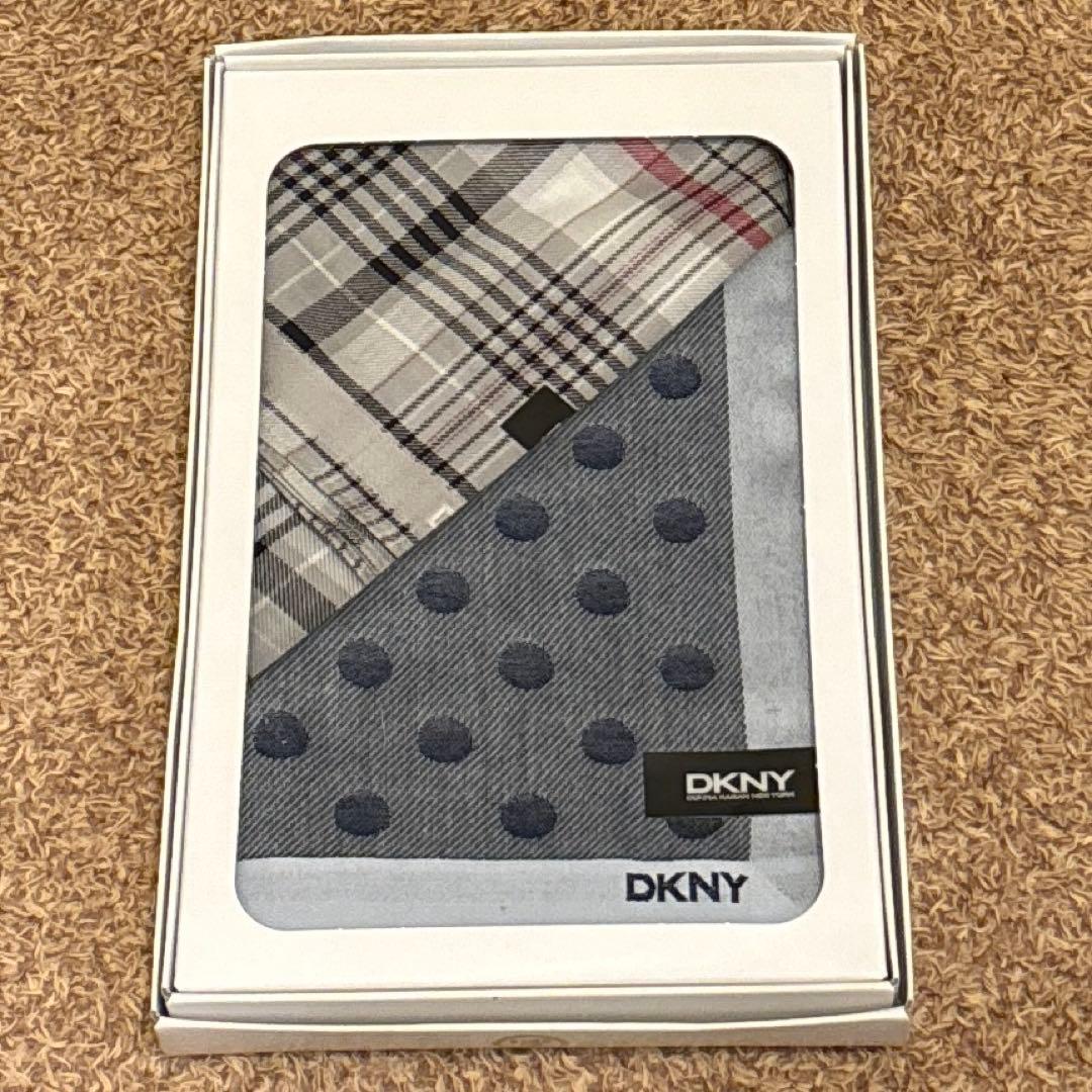 DKNY ハンカチ チェック柄 ドット柄　２枚セット