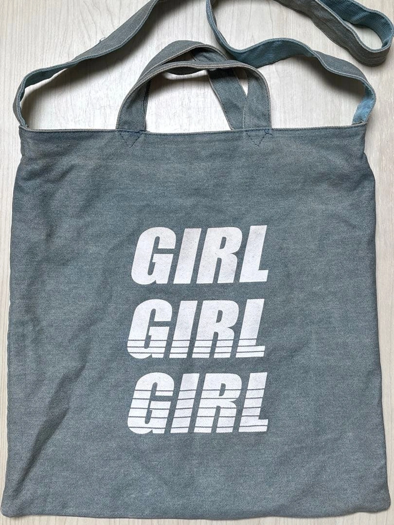 デニム トートバッグ ショルダーストラップ付き