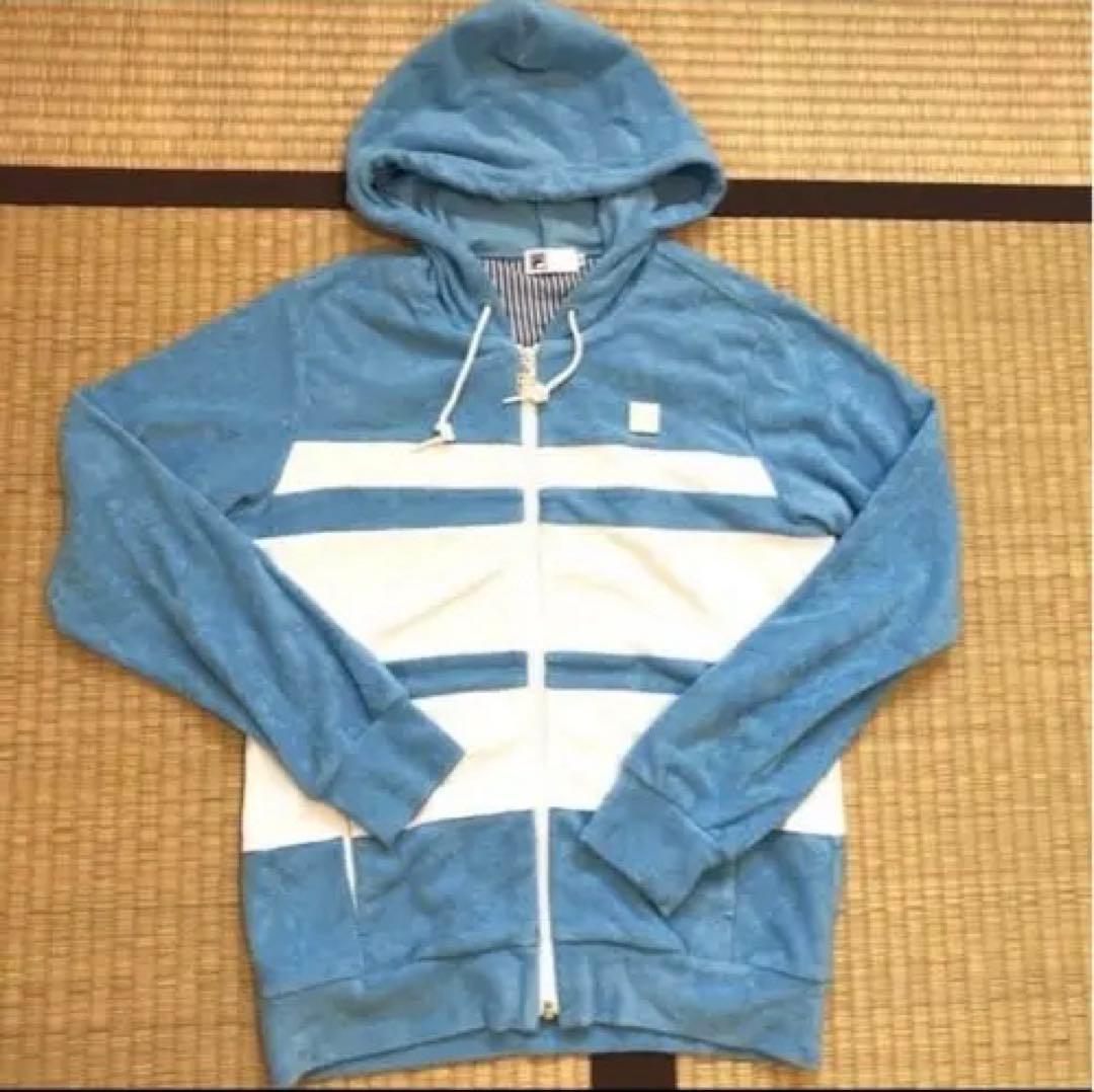 FILA 長袖フード付きジップカーディガン