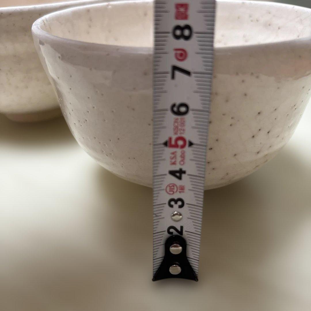 京都　五条坂　粉引 茶器　おうす　3客セット 陶器の写真5枚目