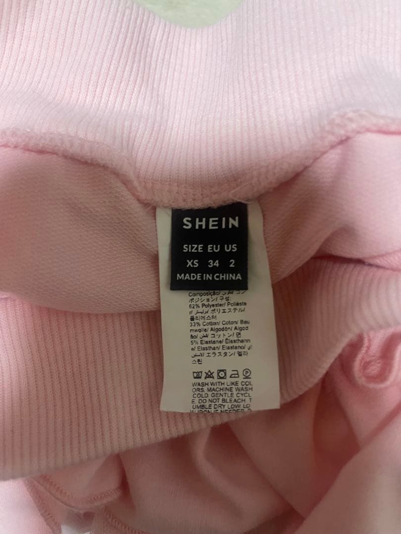 SHEIN ピンク レース フリル フレアスカートの写真5枚目