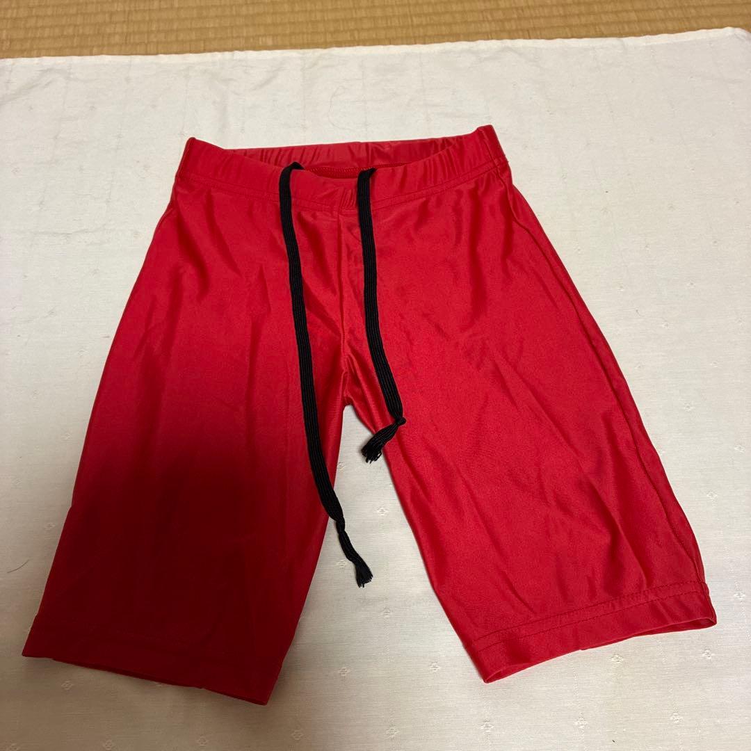 サッカー インナータイツ キッズSサイズ アンダーパンツ 赤