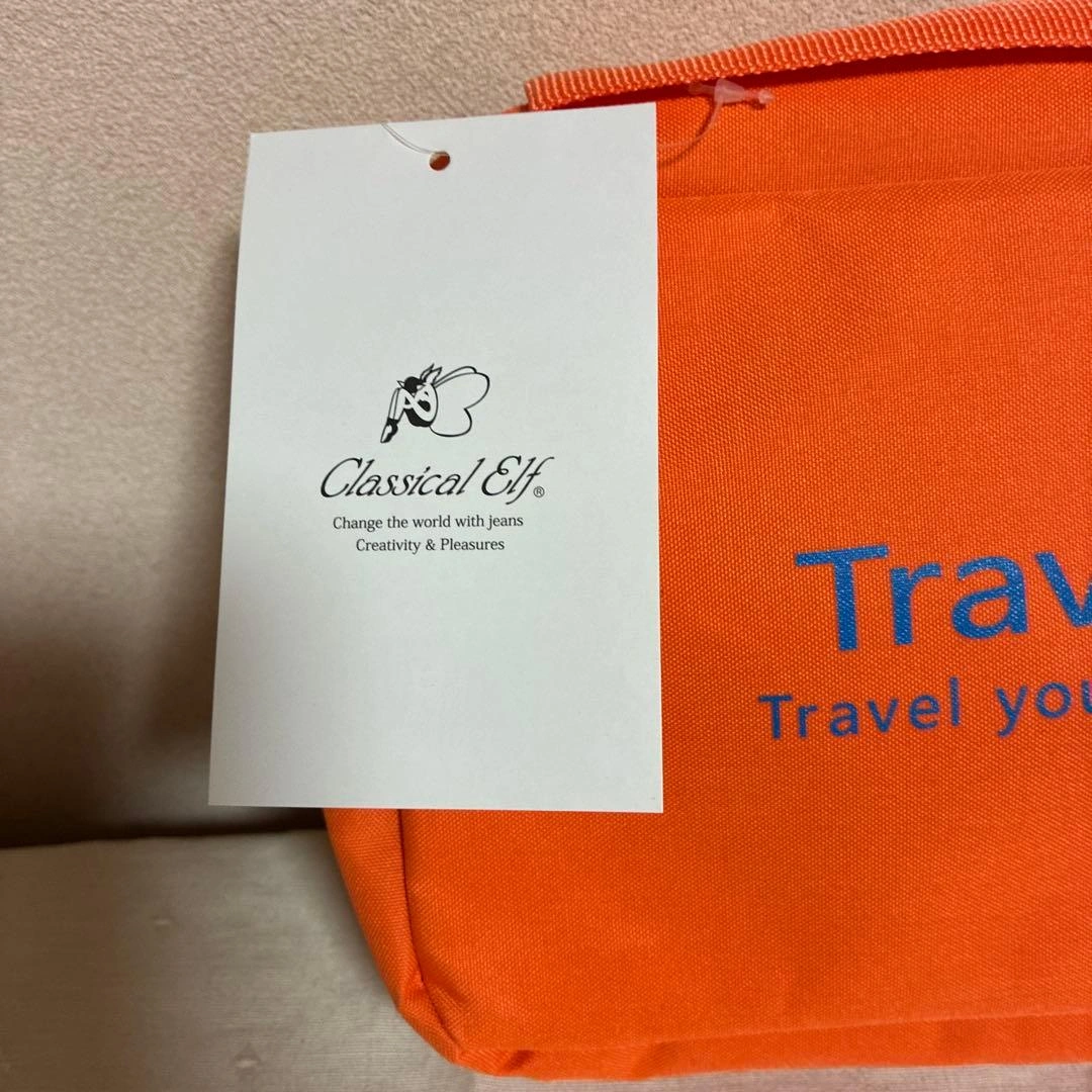 トラベルポーチ 吊り下げ ポーチ トイレタリーバッグ オレンジの写真2枚目