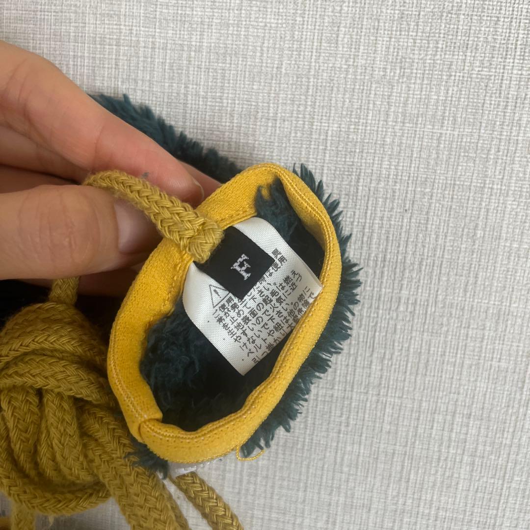 THE NORTH FACE ベビー ミトン 手袋　ダークグリーン　イエローの写真3枚目