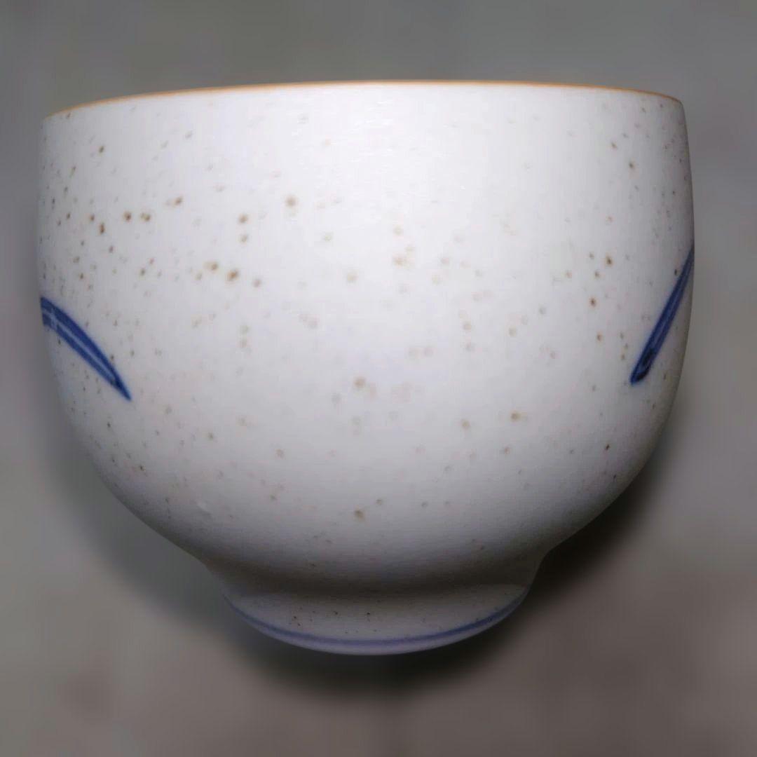【未使用】有田焼 華山作 染付水仙文 茶器揃 急須 湯呑5客 木箱入の写真3枚目