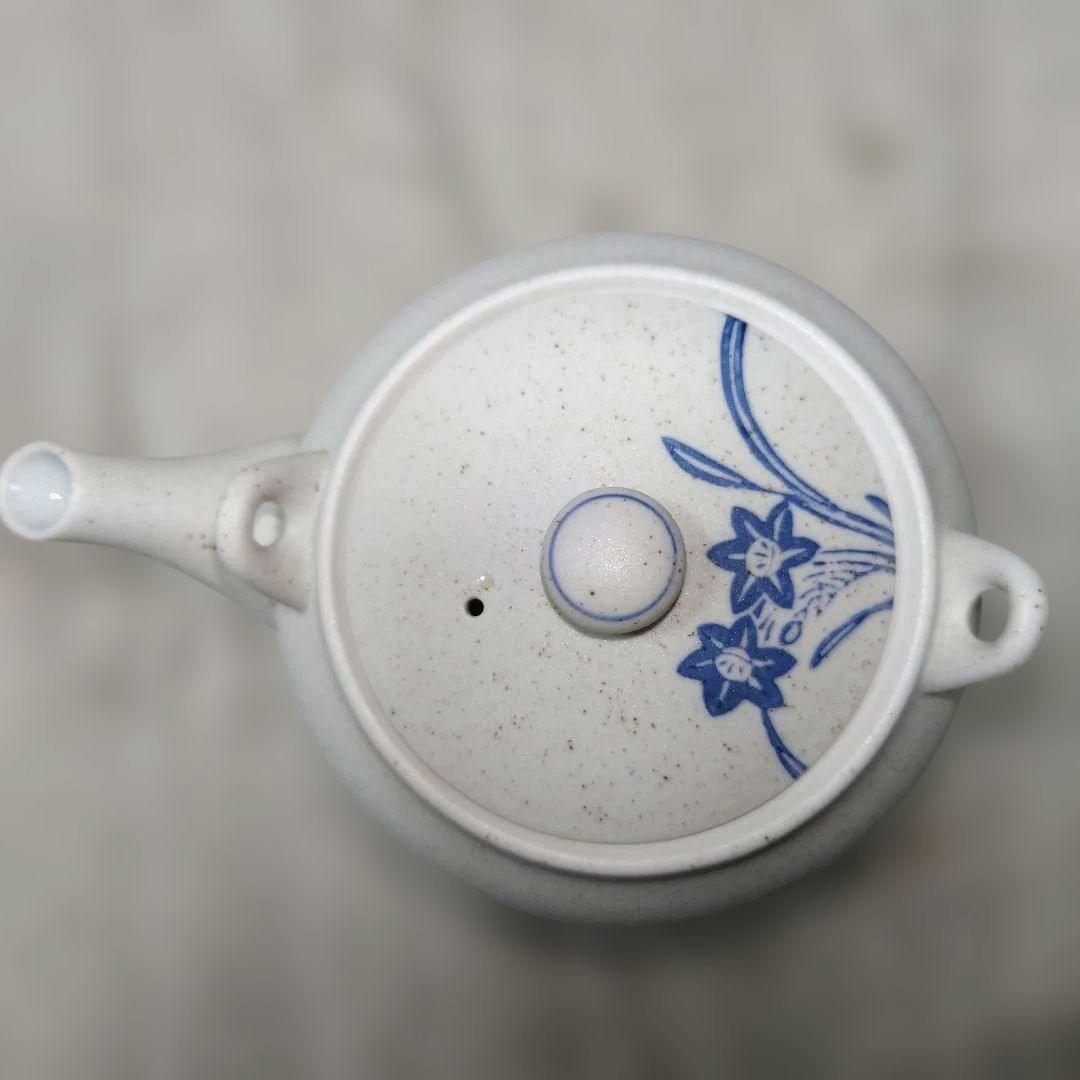 【未使用】有田焼 華山作 染付水仙文 茶器揃 急須 湯呑5客 木箱入の写真8枚目