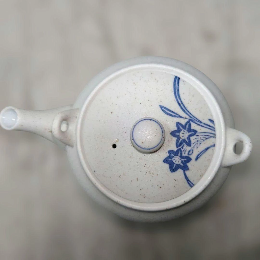 【未使用】有田焼 華山作 染付水仙文 茶器揃 急須 湯呑5客 木箱入の写真8枚目