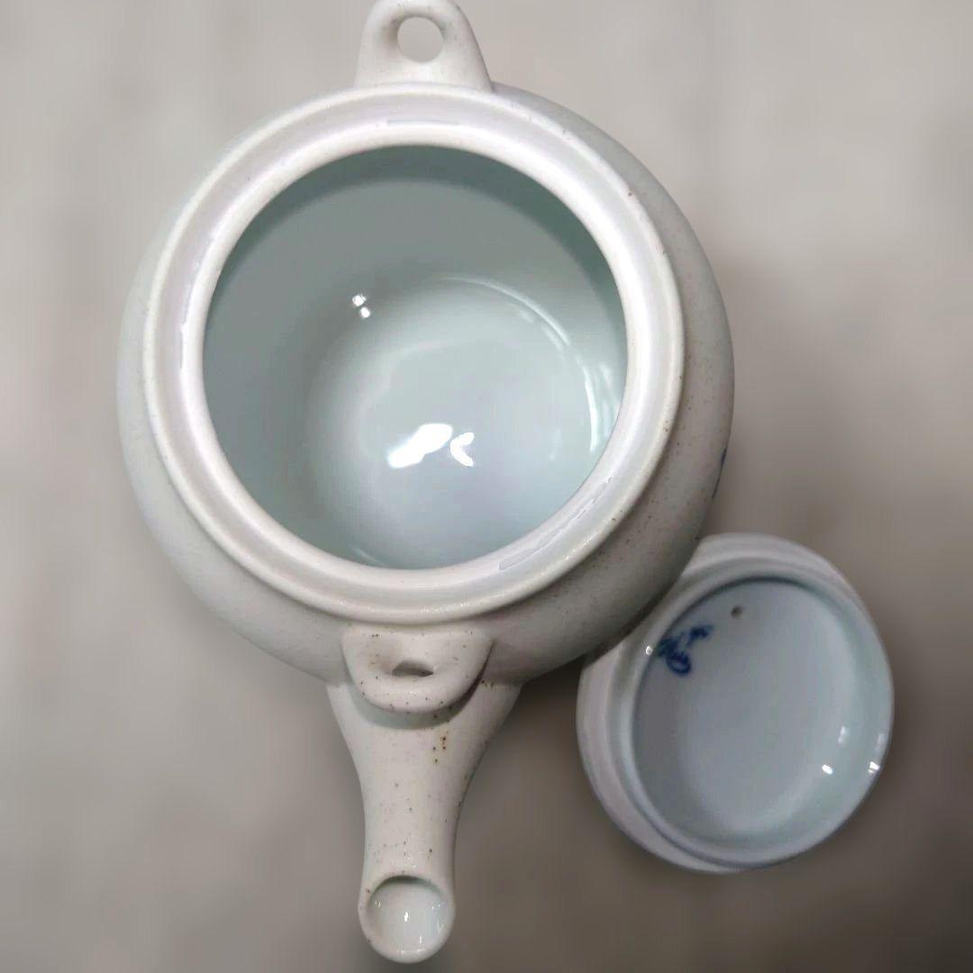 【未使用】有田焼 華山作 染付水仙文 茶器揃 急須 湯呑5客 木箱入の写真10枚目