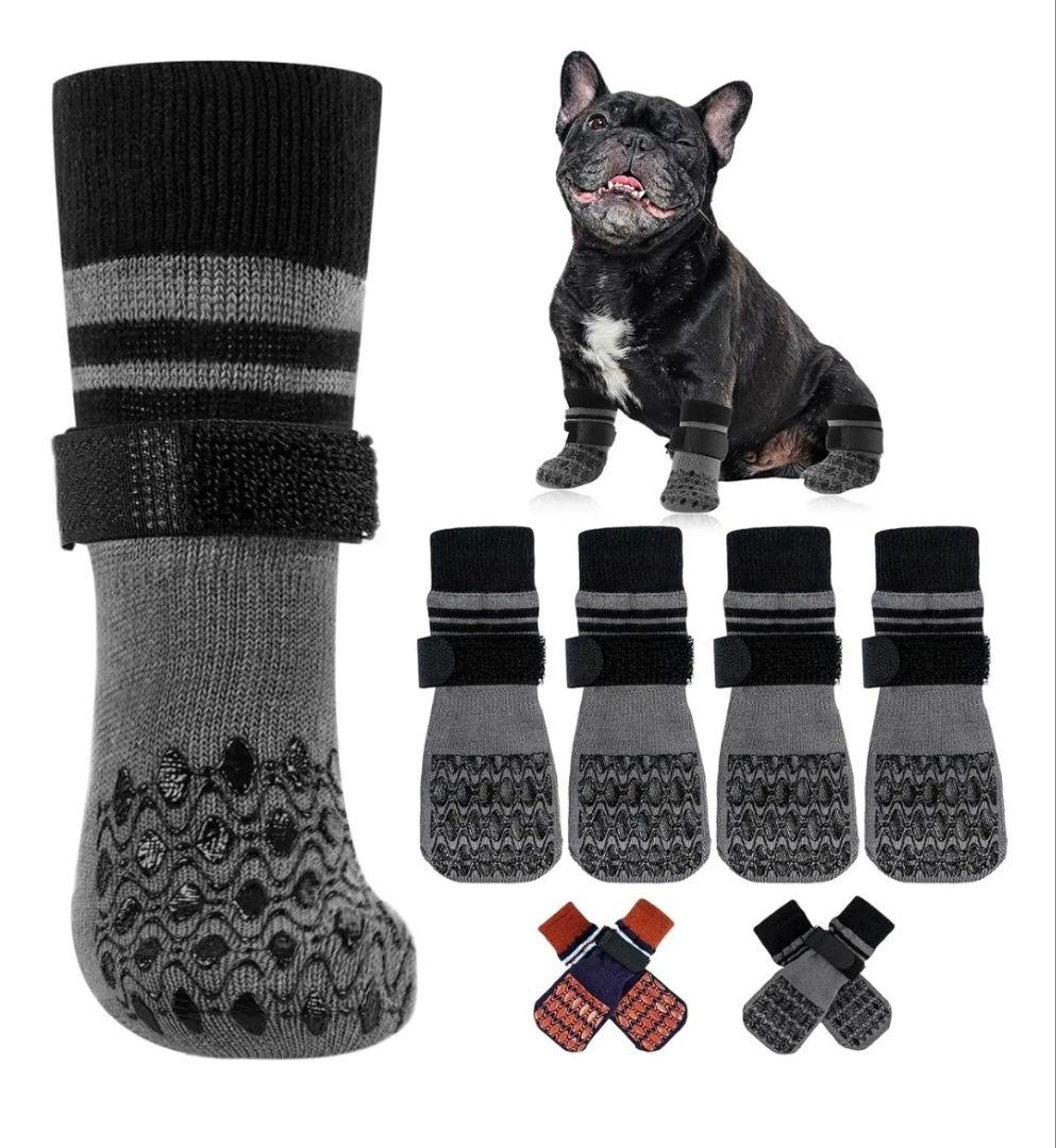 Kuoser クオサー Non Slip Dog Socks XS グレー