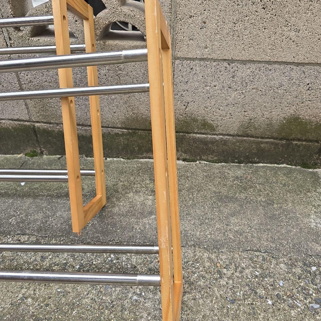 大田区 引取り 限定 伸縮 シューズラック 二段セット 1段でも利用可の写真6枚目