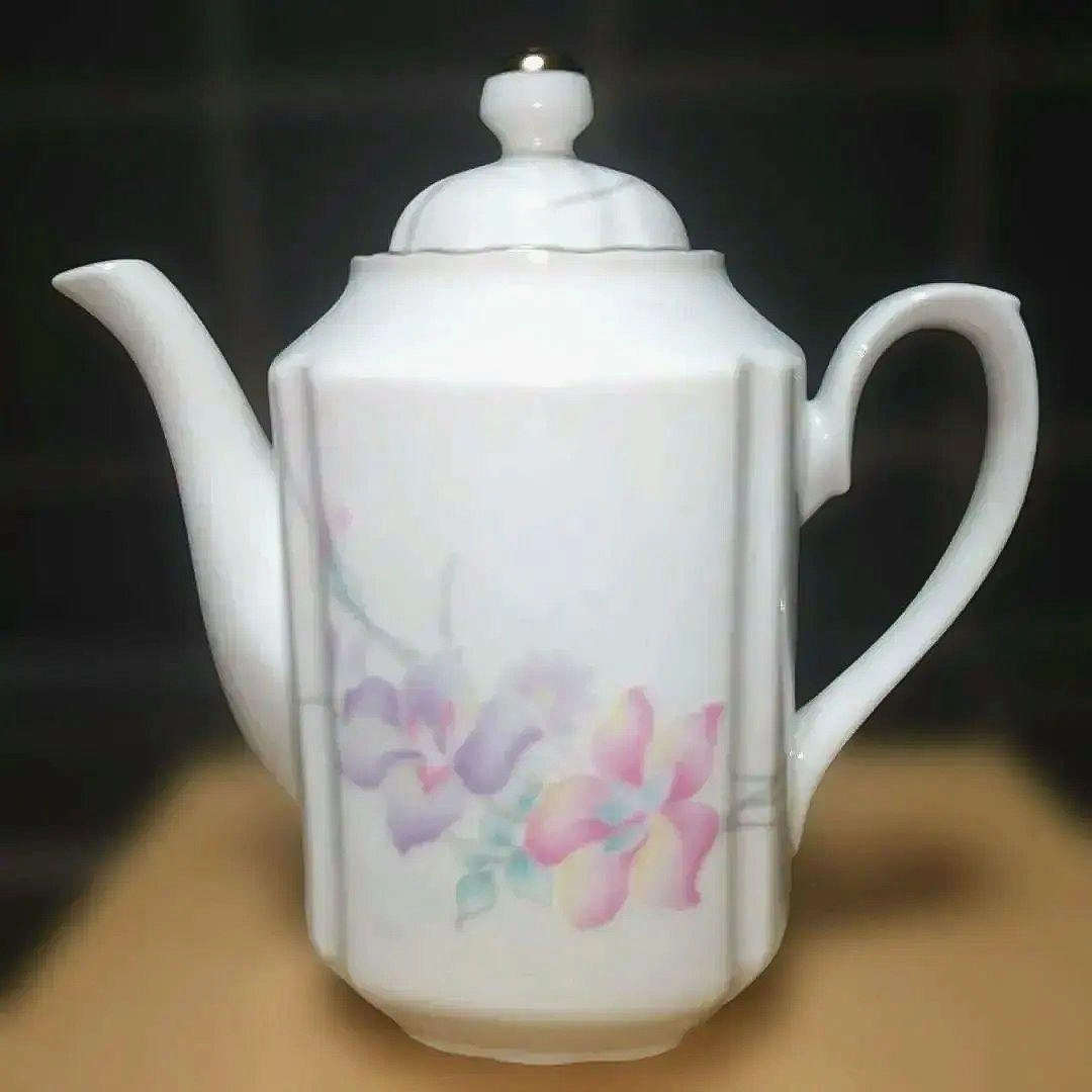 花柄ティーポットNisse China ニッセイチャイナ 昭和レトロ ビンテージ