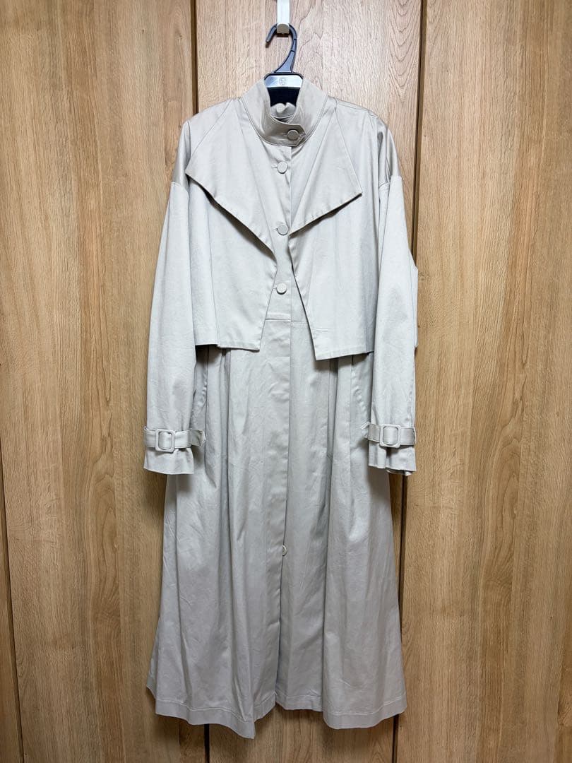 【新品未使用】KBF 2WAY トレンチコート ロング丈 ベージュの写真3枚目