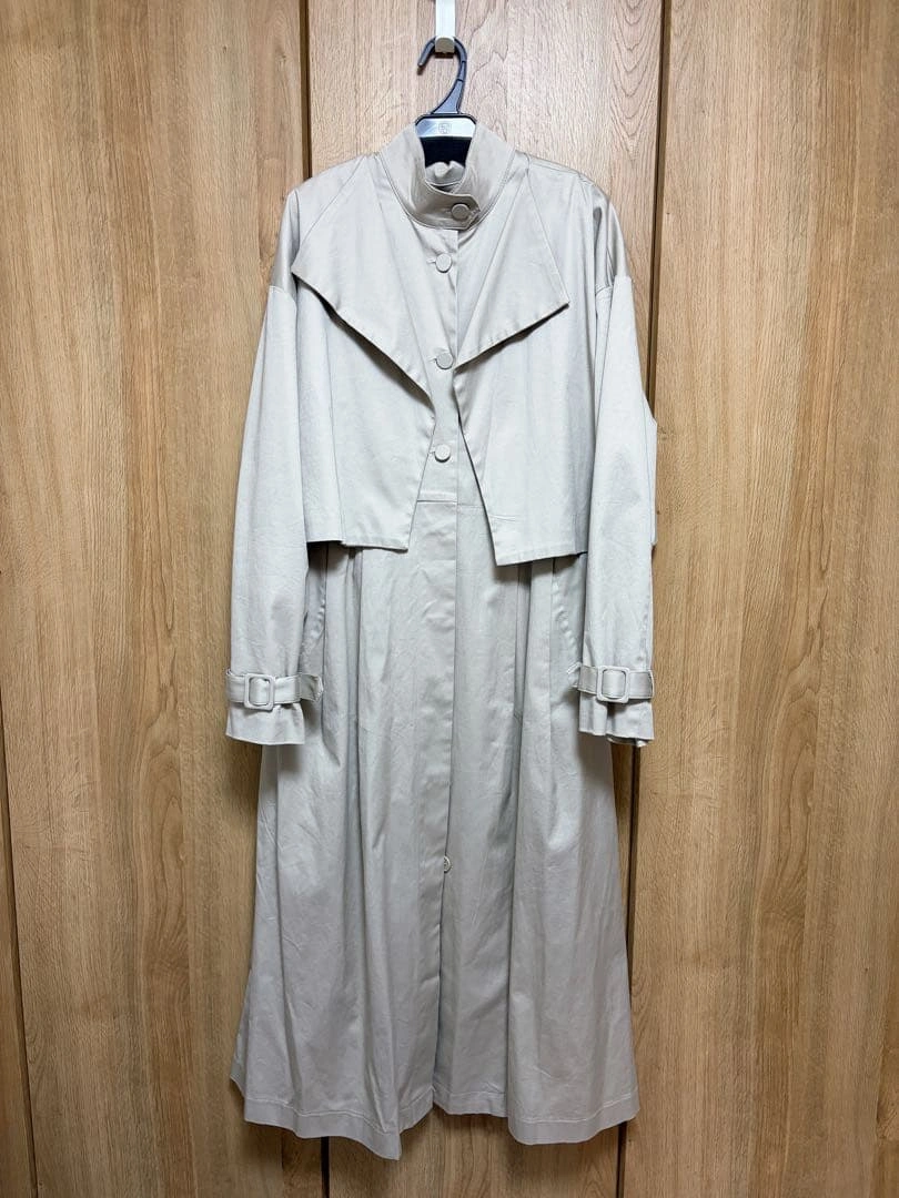 【新品未使用】KBF 2WAY トレンチコート ロング丈 ベージュの写真3枚目