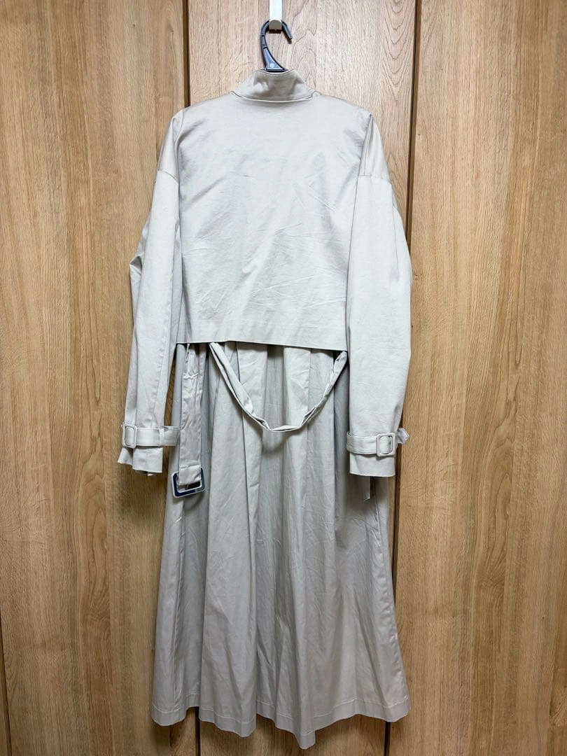 【新品未使用】KBF 2WAY トレンチコート ロング丈 ベージュの写真4枚目