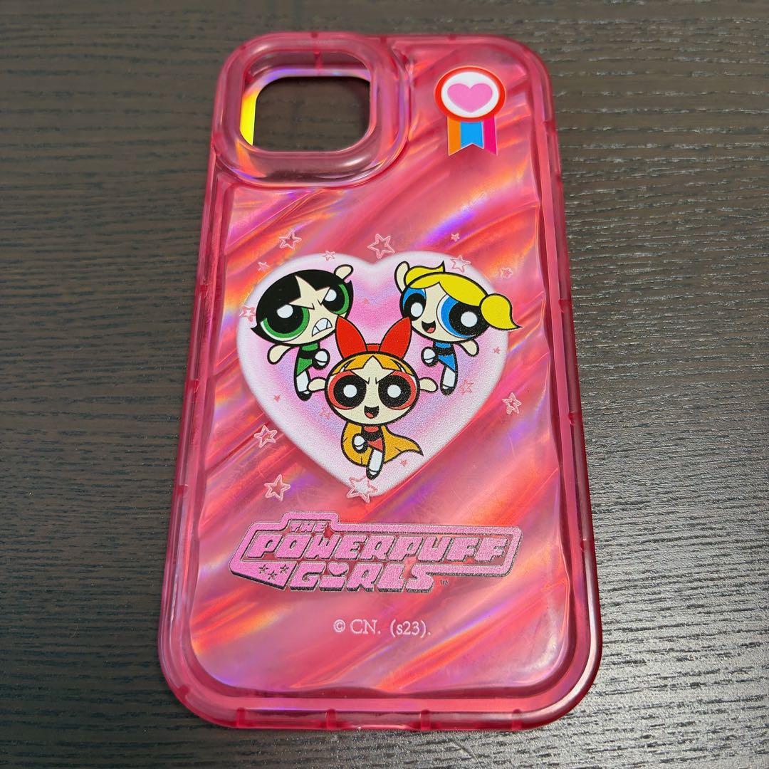 【新品】パワーパフガールズ iPhone14ケース ピンク ホログラム