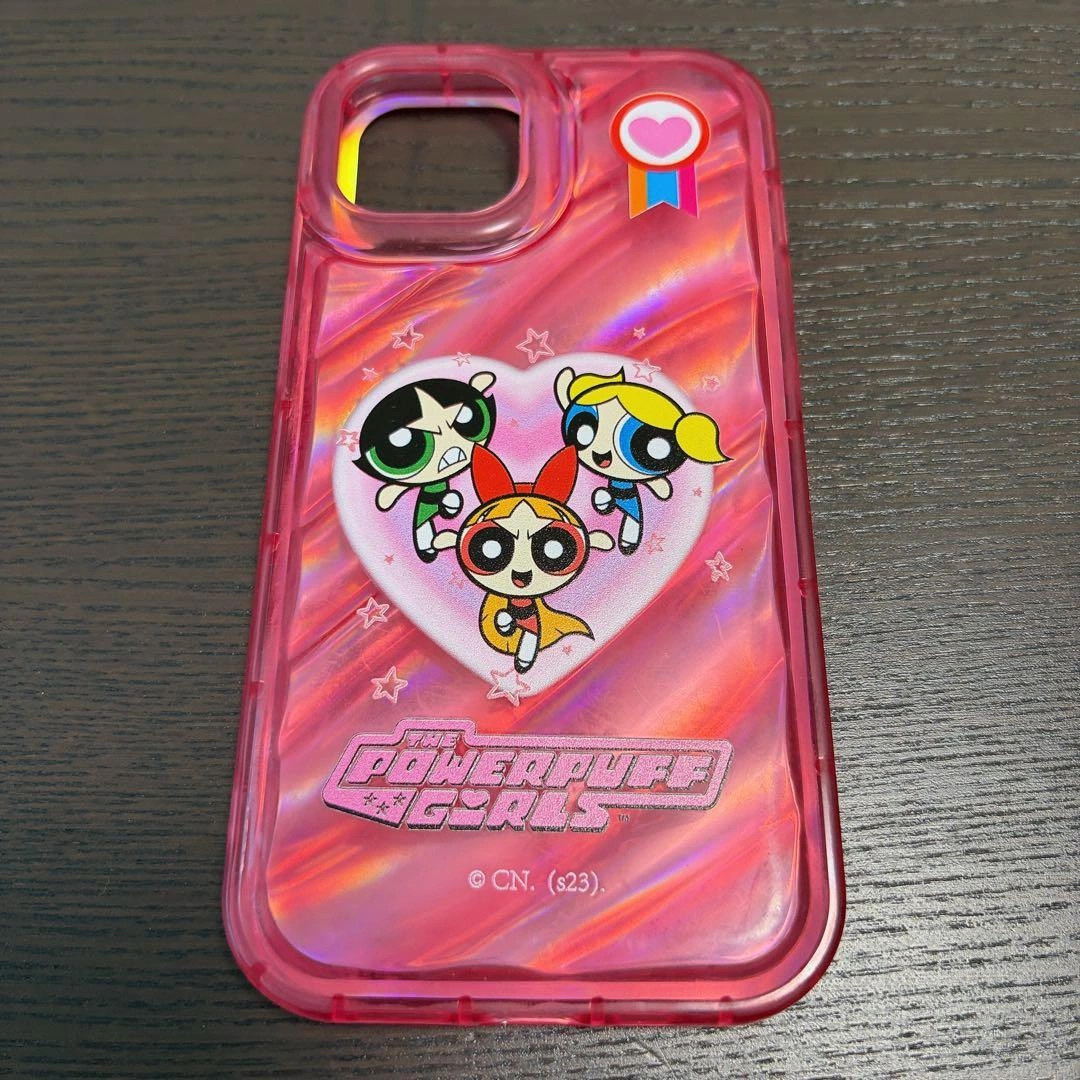 【新品】パワーパフガールズ iPhone14ケース ピンク ホログラム