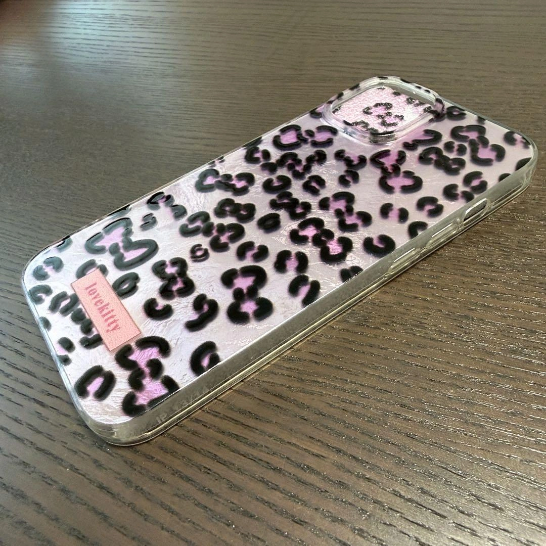 iPhone14ケース レオパード柄 リボン lovekittyの写真3枚目