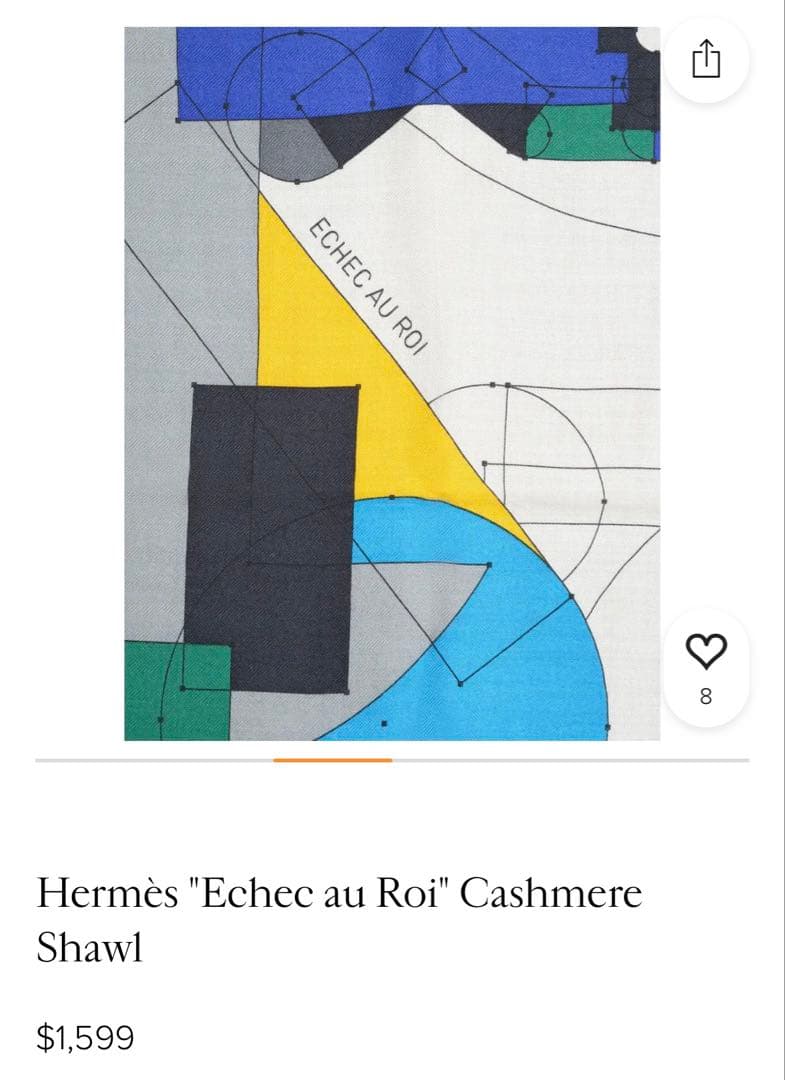 【週末セール】【新品レア廃盤非売品】HERMES カレ70 スカーフ 幾何学模様の写真7枚目