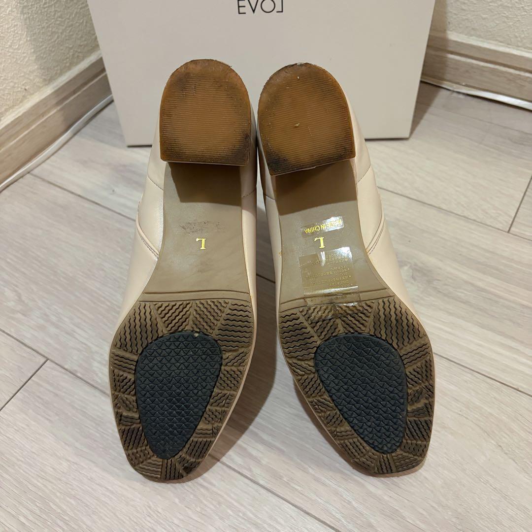 【美品】EVOL ショートブーツ アイボリー　Lサイズの写真7枚目
