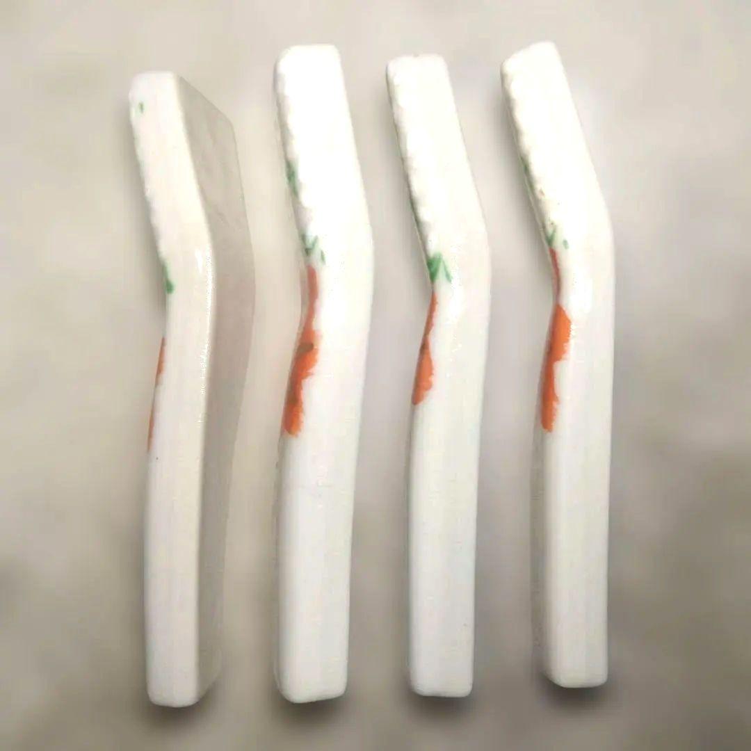 花柄陶器箸置き 4個セットの写真4枚目