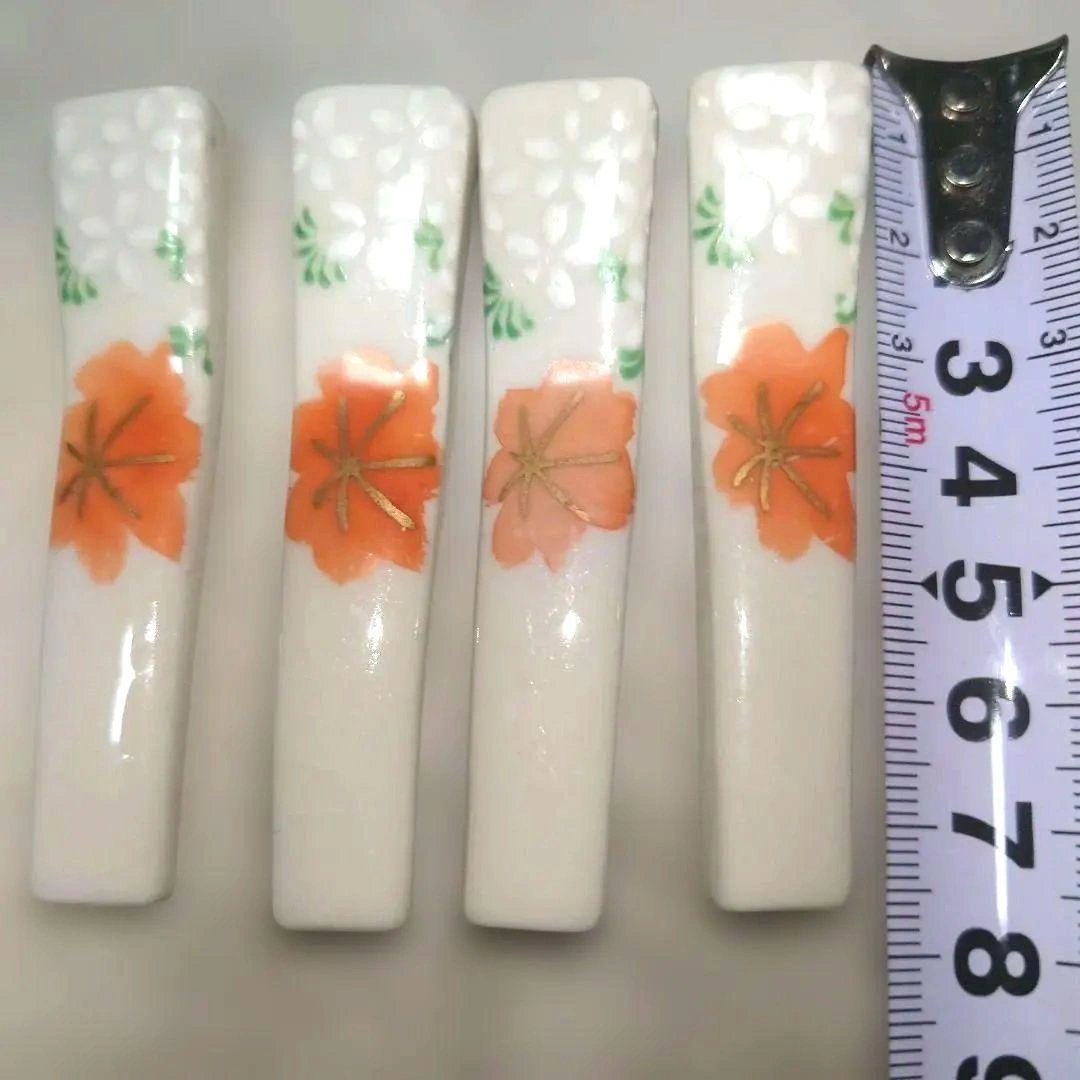 花柄陶器箸置き 4個セットの写真5枚目