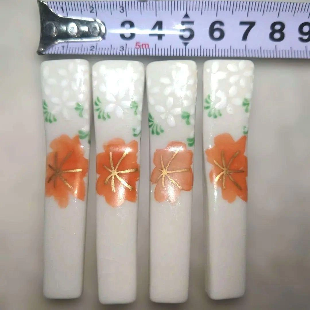 花柄陶器箸置き 4個セットの写真6枚目