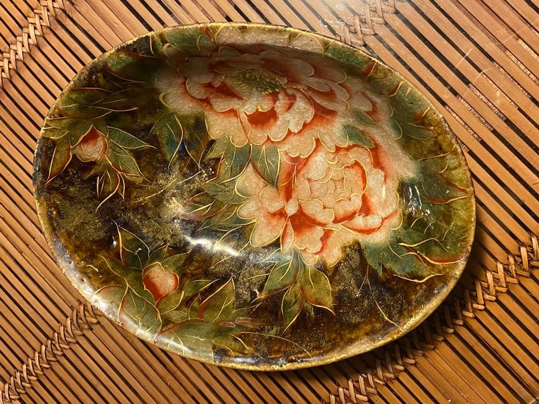骨董市で購入 和食器 アンティークの絵皿
