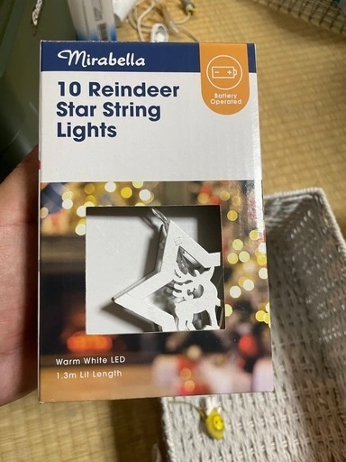 Mirabella 10 Reindeer Star String Lights(トナカイ&スター LEDストリングライト)
