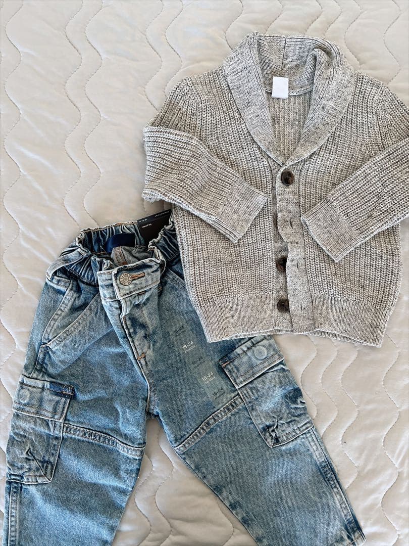 新品あり　baby GAP カーディガン デニムパンツ セット
