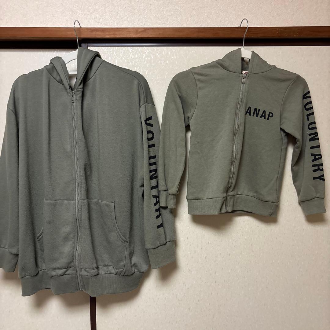 ANAP 親子リンクコーデ パーカー お揃い
