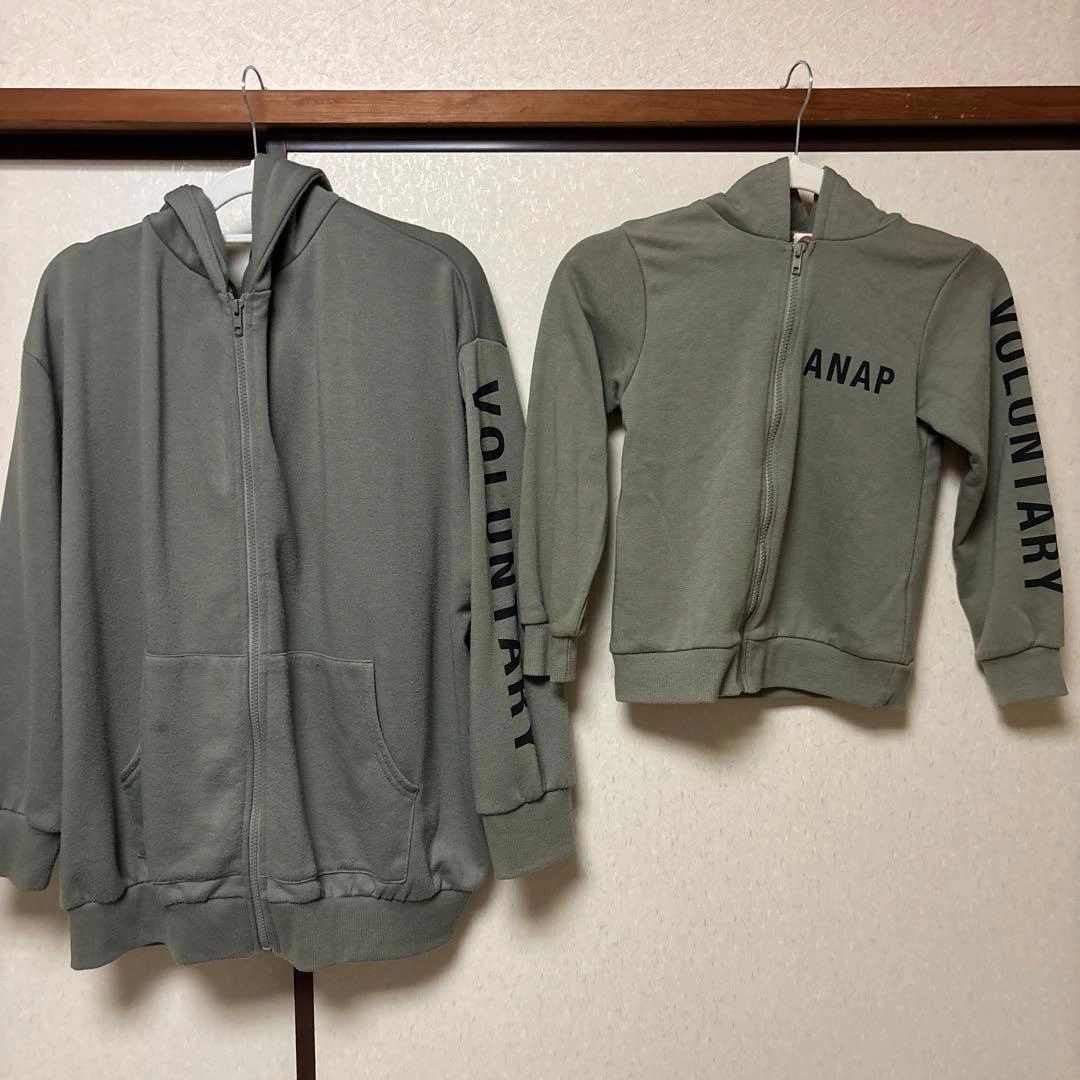 ANAP 親子リンクコーデ パーカー お揃い