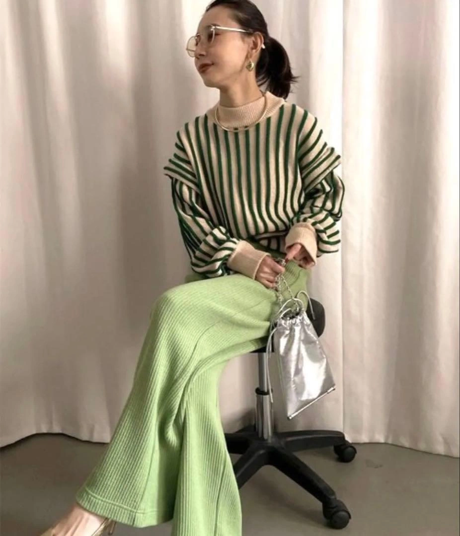 【最終値下げ】AMERI VINTAGE ストライプ ニット 定価16,500円の写真4枚目
