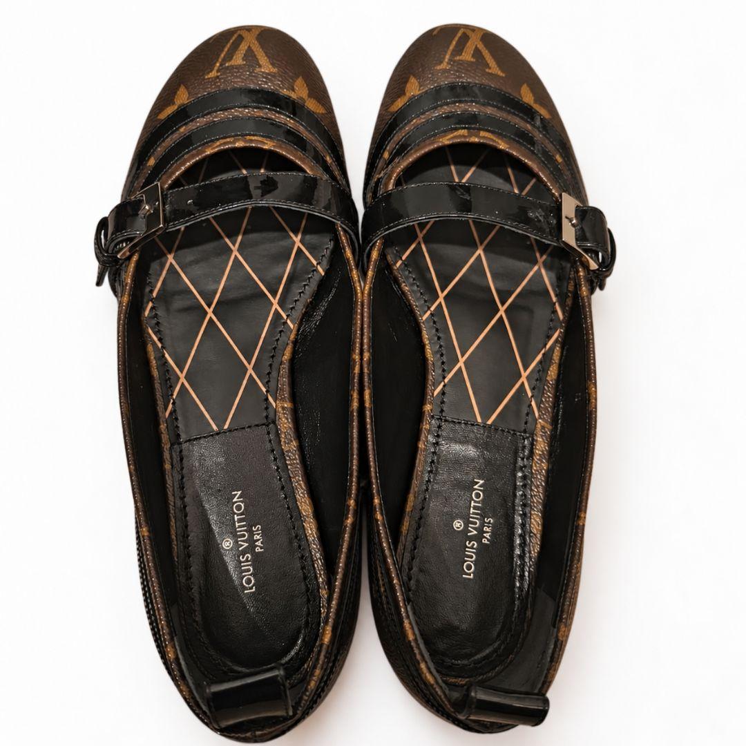 お直し必須LOUIS VUITTON モノグラム フラットシューズ 35 1/2