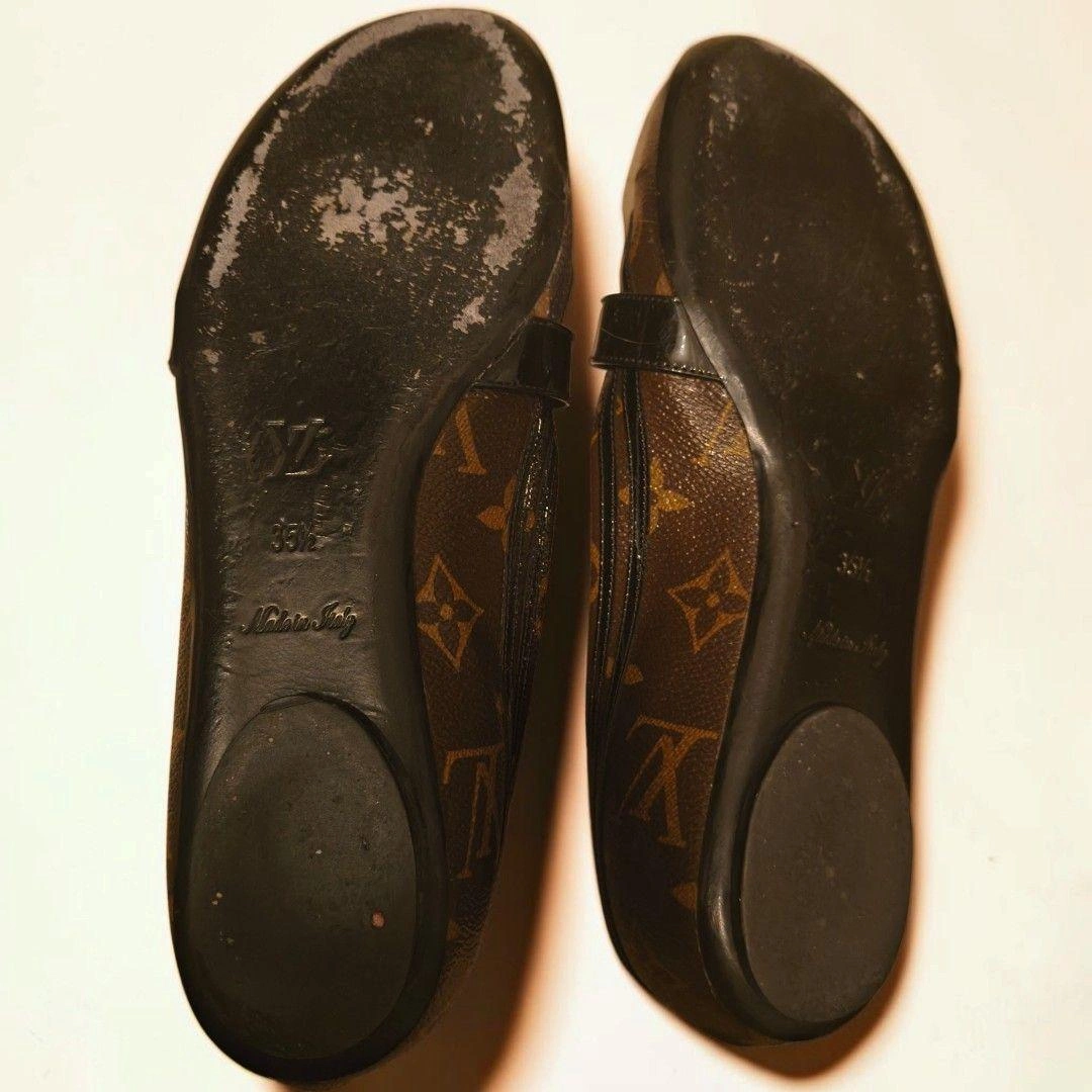 お直し必須LOUIS VUITTON モノグラム フラットシューズ 35 1/2の写真2枚目