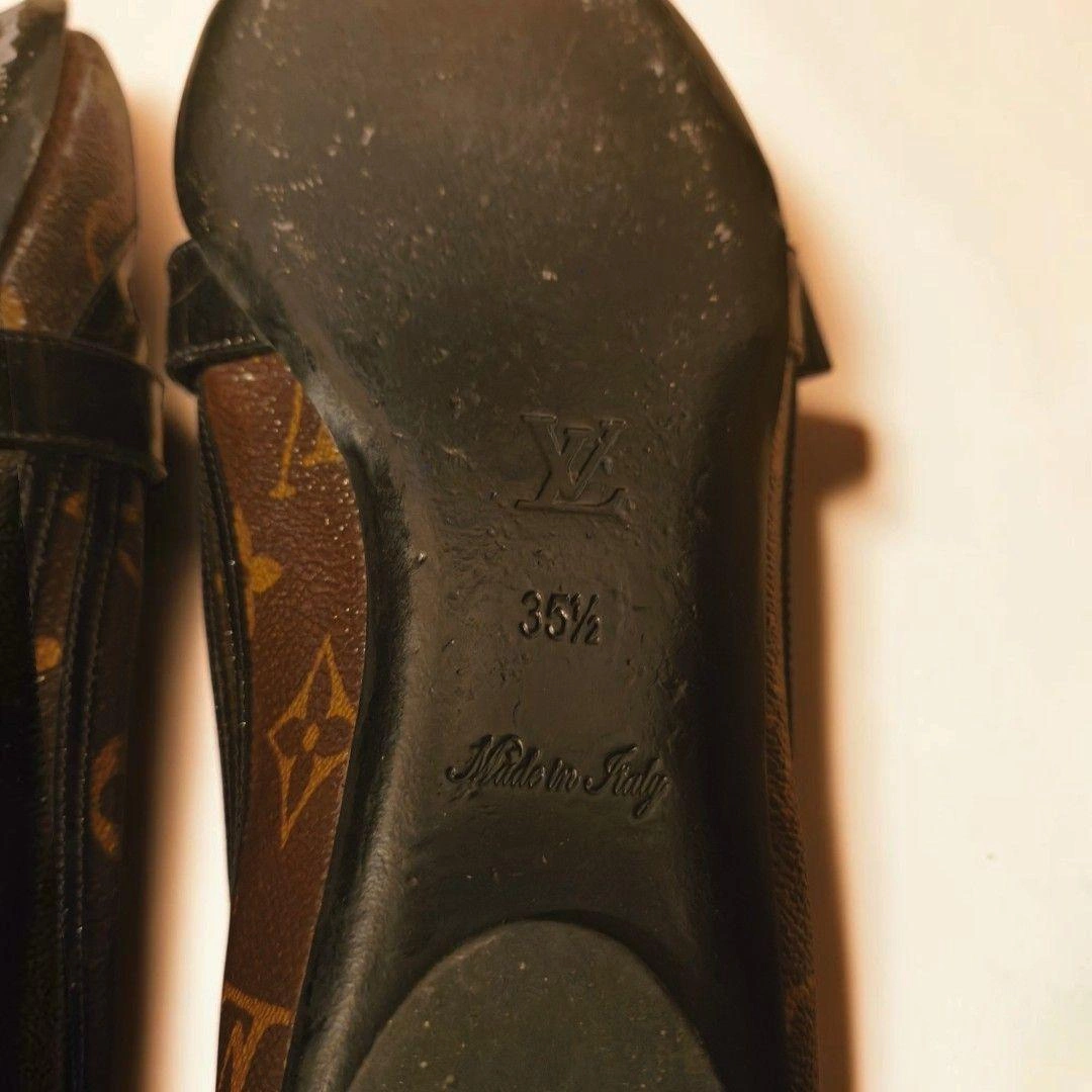 お直し必須LOUIS VUITTON モノグラム フラットシューズ 35 1/2の写真3枚目