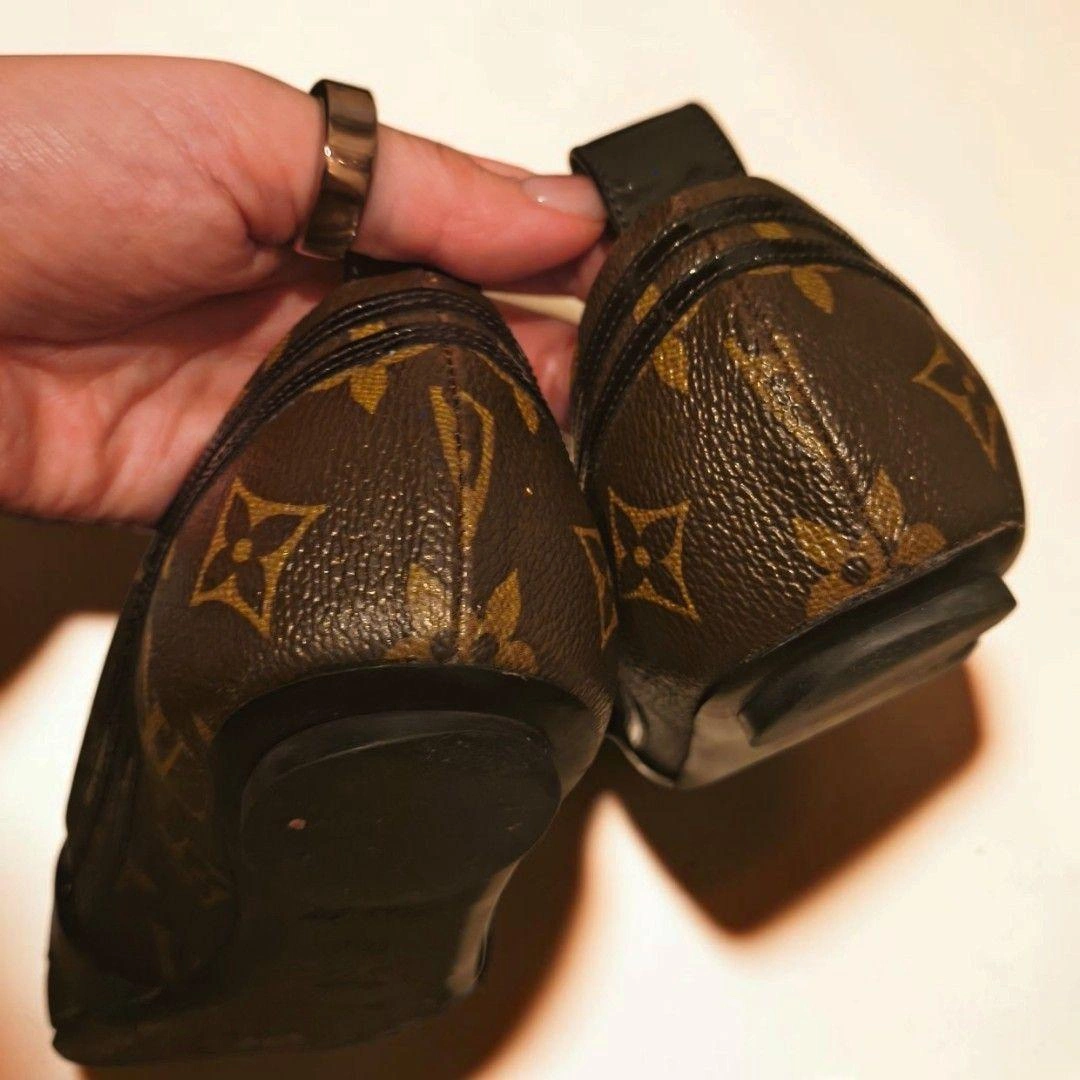 お直し必須LOUIS VUITTON モノグラム フラットシューズ 35 1/2の写真4枚目