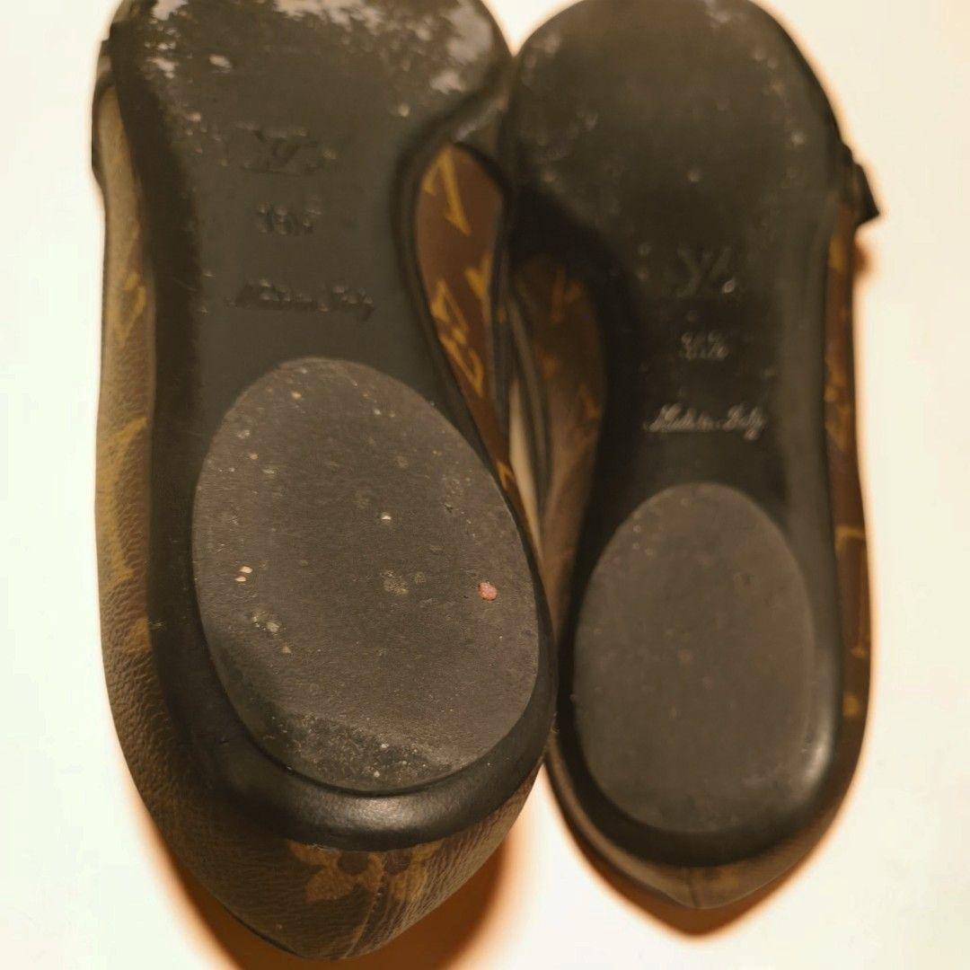 お直し必須LOUIS VUITTON モノグラム フラットシューズ 35 1/2の写真5枚目
