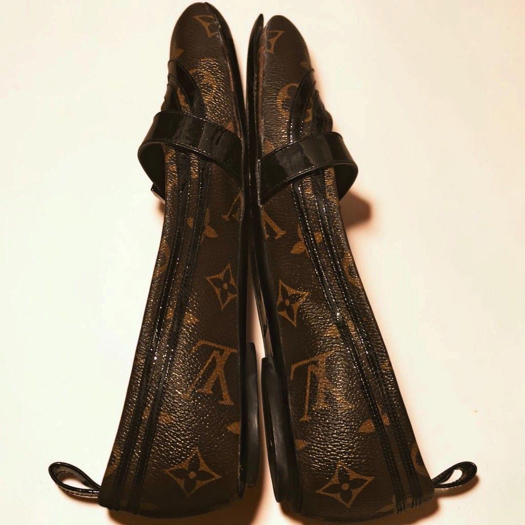 お直し必須LOUIS VUITTON モノグラム フラットシューズ 35 1/2の写真6枚目