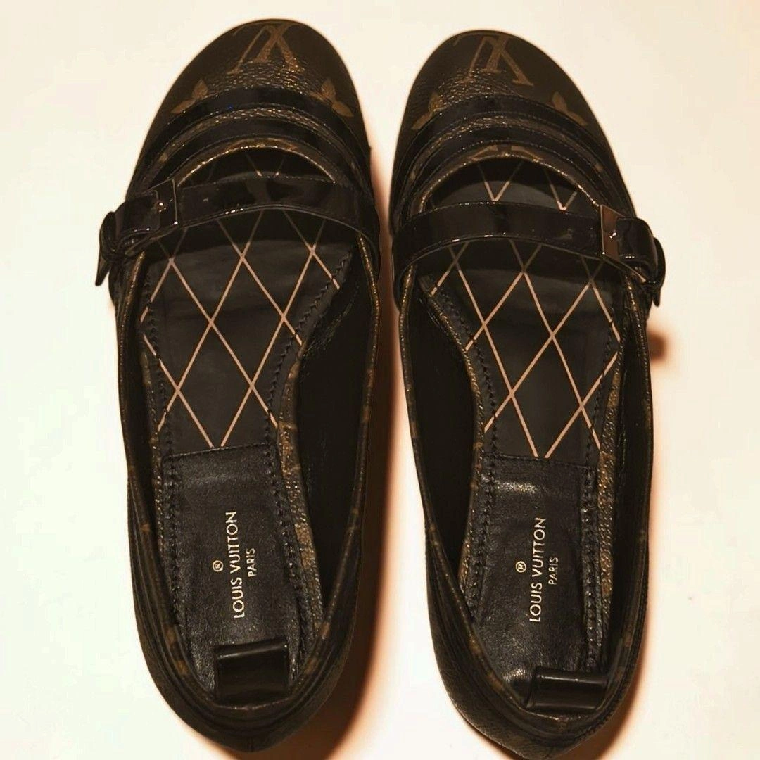 お直し必須LOUIS VUITTON モノグラム フラットシューズ 35 1/2の写真7枚目