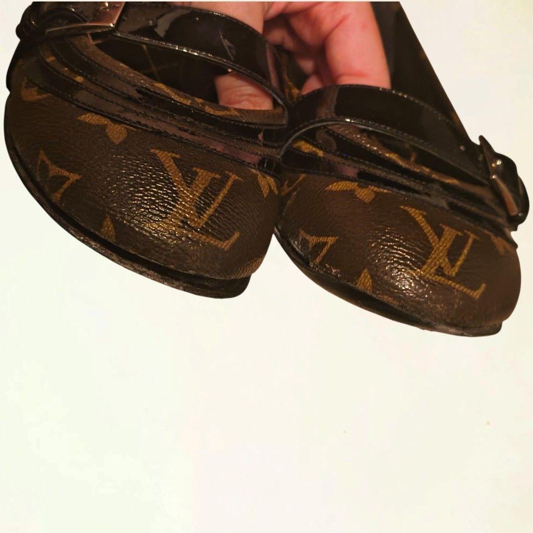 お直し必須LOUIS VUITTON モノグラム フラットシューズ 35 1/2の写真8枚目