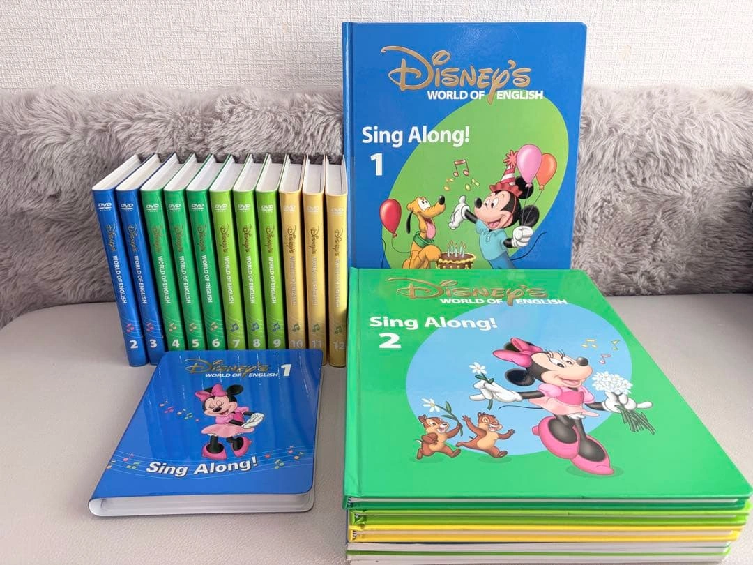 【美品】ディズニー英会話シングアロング 2019年版 DVD12枚 CD8枚 絵本付き