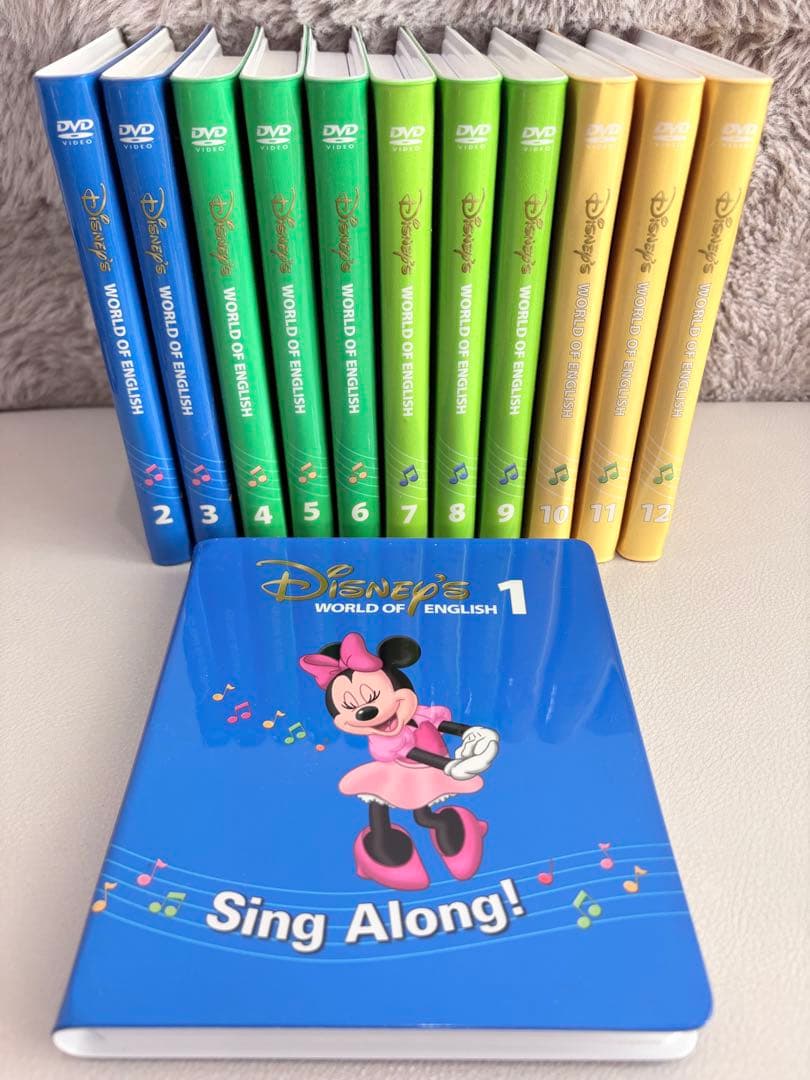【美品】ディズニー英会話シングアロング 2019年版 DVD12枚 CD8枚 絵本付きの写真2枚目