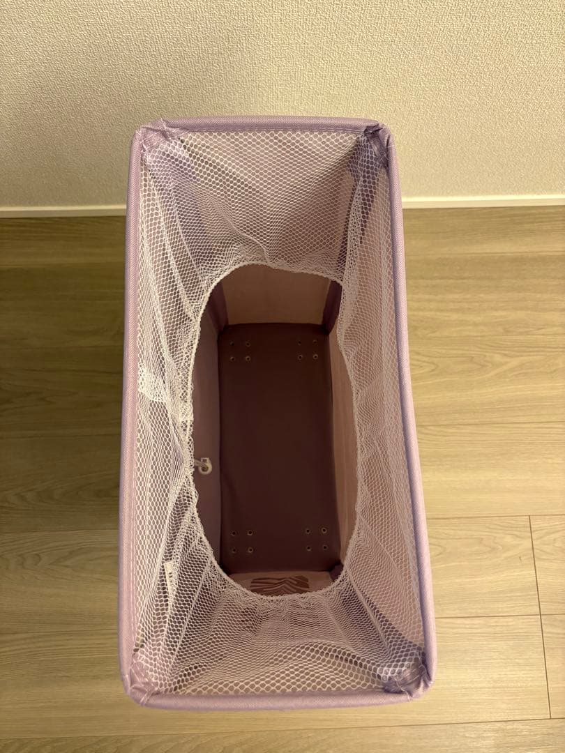 【新品未使用】ランドリーボックス パープル 折りたたみ式の写真3枚目